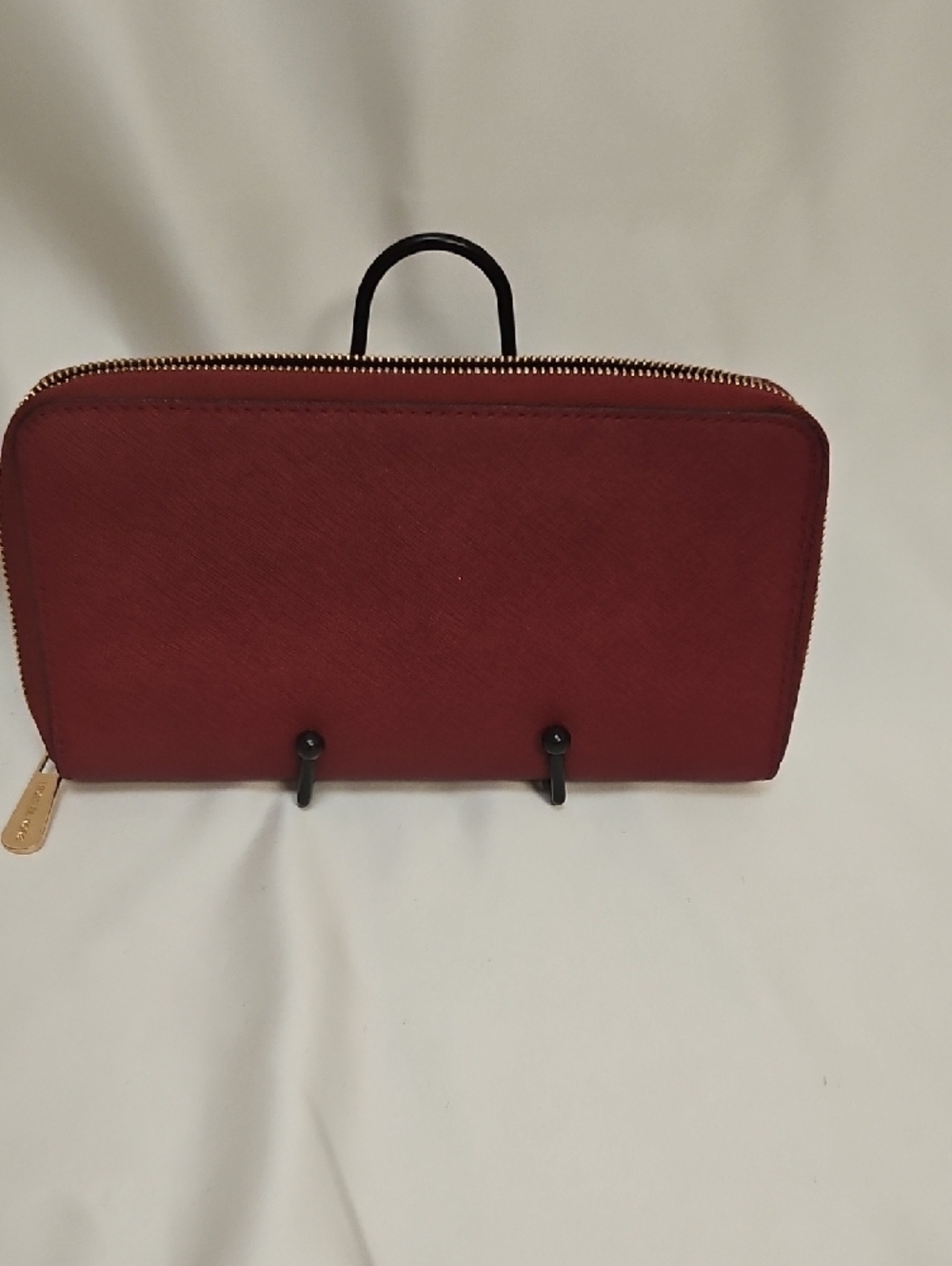 Michael Kors Burgundy Zip Wallet with Gold Logo - Picture 7 of 11